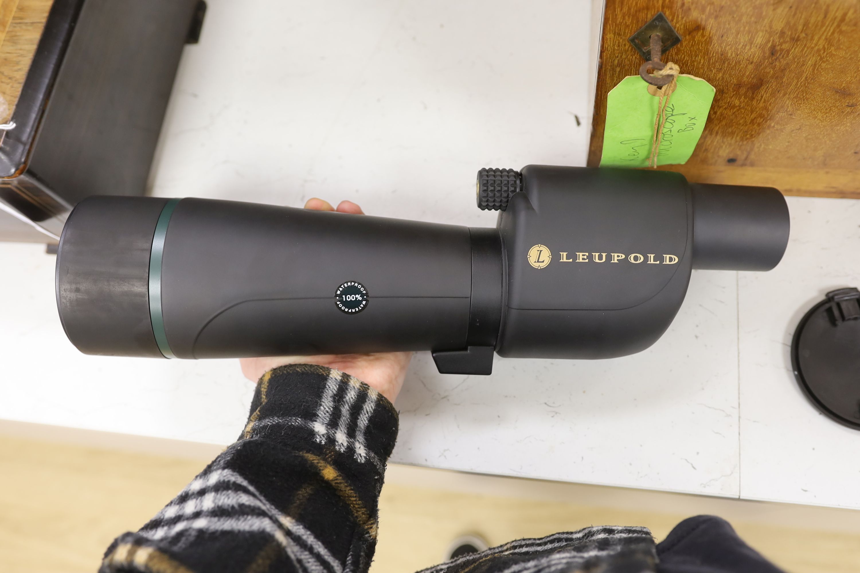 A Leupold Sequoia standard spotting scope, 20-60x80mm, model 61135, with tripod, strap and covers, in fitted cased